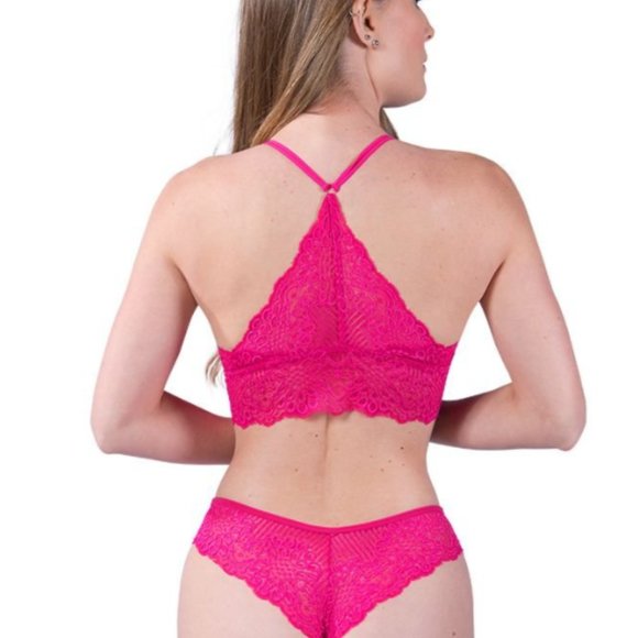 Set bra and panties / cropped with lace details - Picture 3 of 6